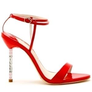 Sophia Webster Red Nicki 2 Killer Sandals Heels bright red patent leather EU41